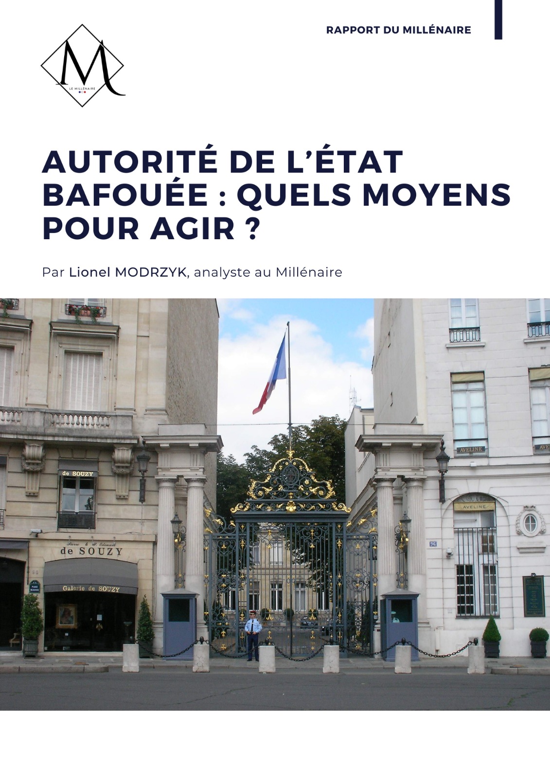 Couverture de la note : Autorité de l'État bafouée : quels moyens pour agir ?