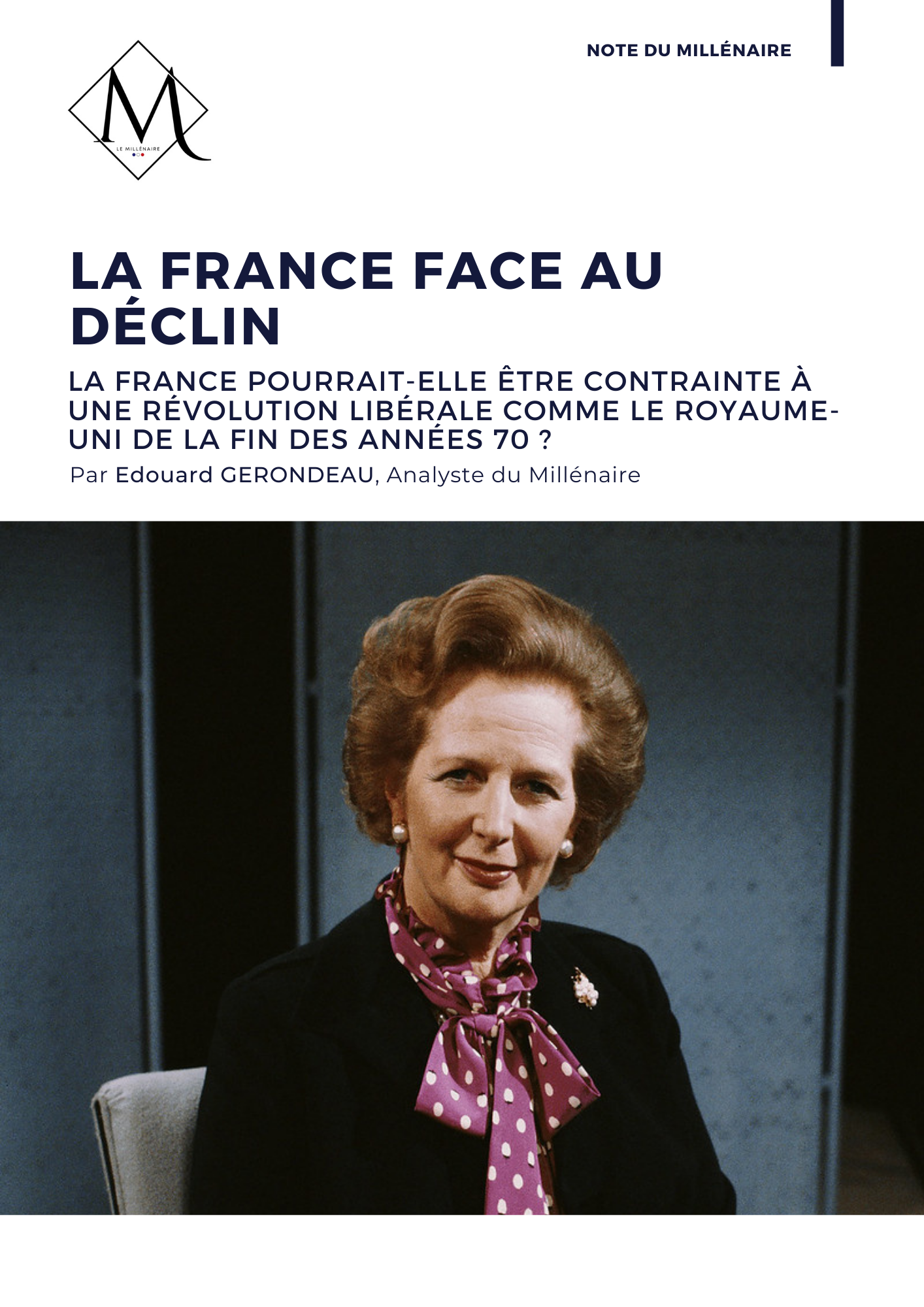 Couverture de la note : La France face au déclin