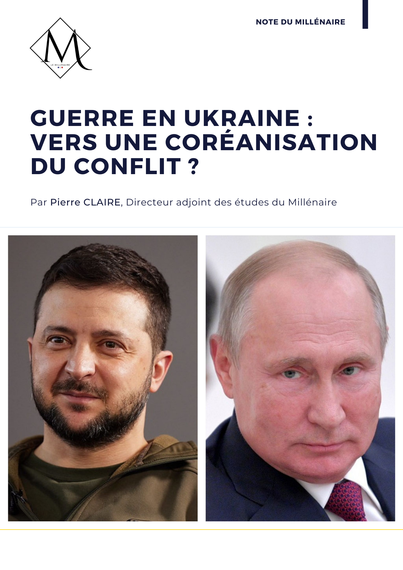 Couverture de la note : Guerre en Ukraine : vers une coréanisation du conflit ?