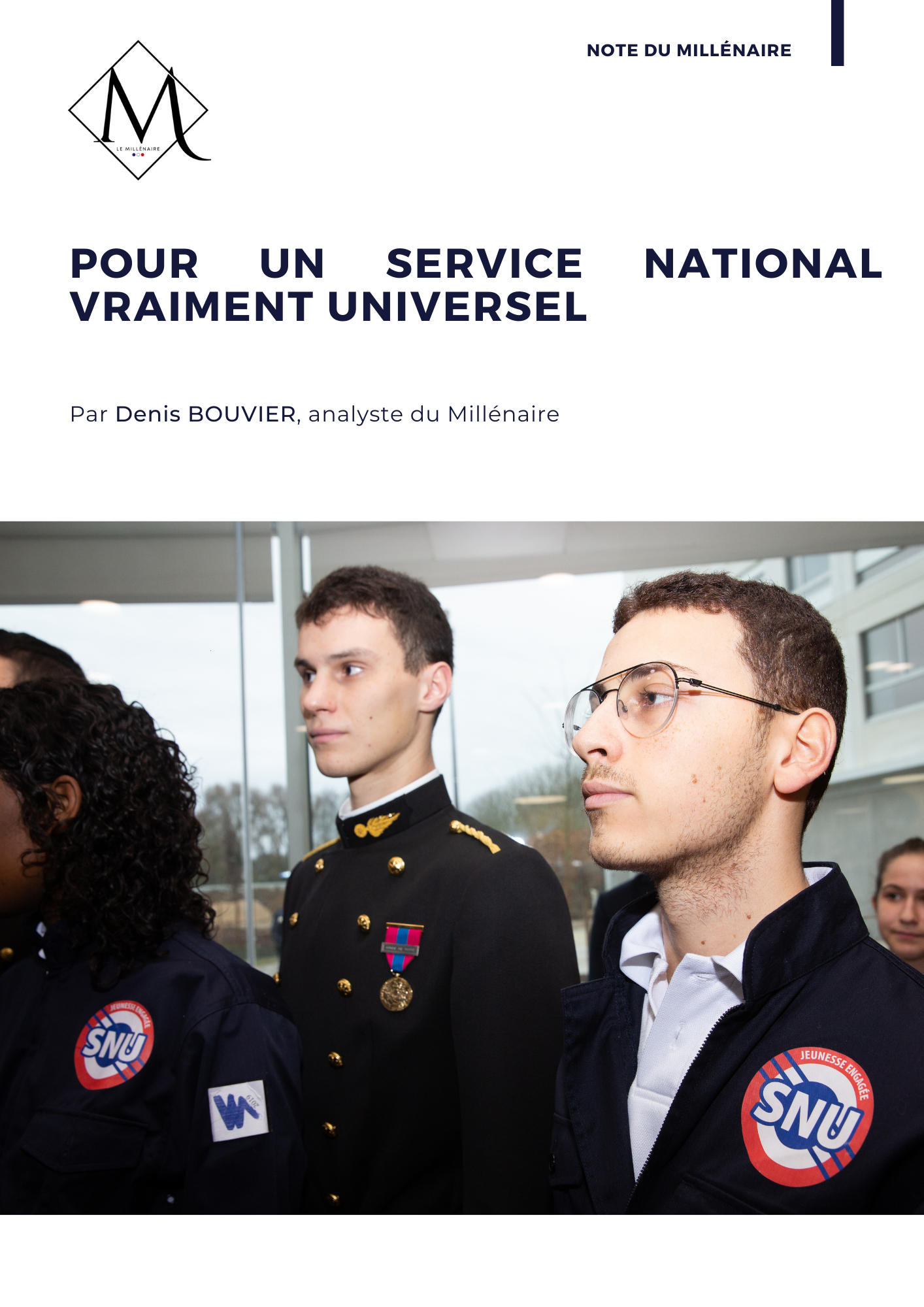 Couverture de la note : Pour un service national vraiment universel