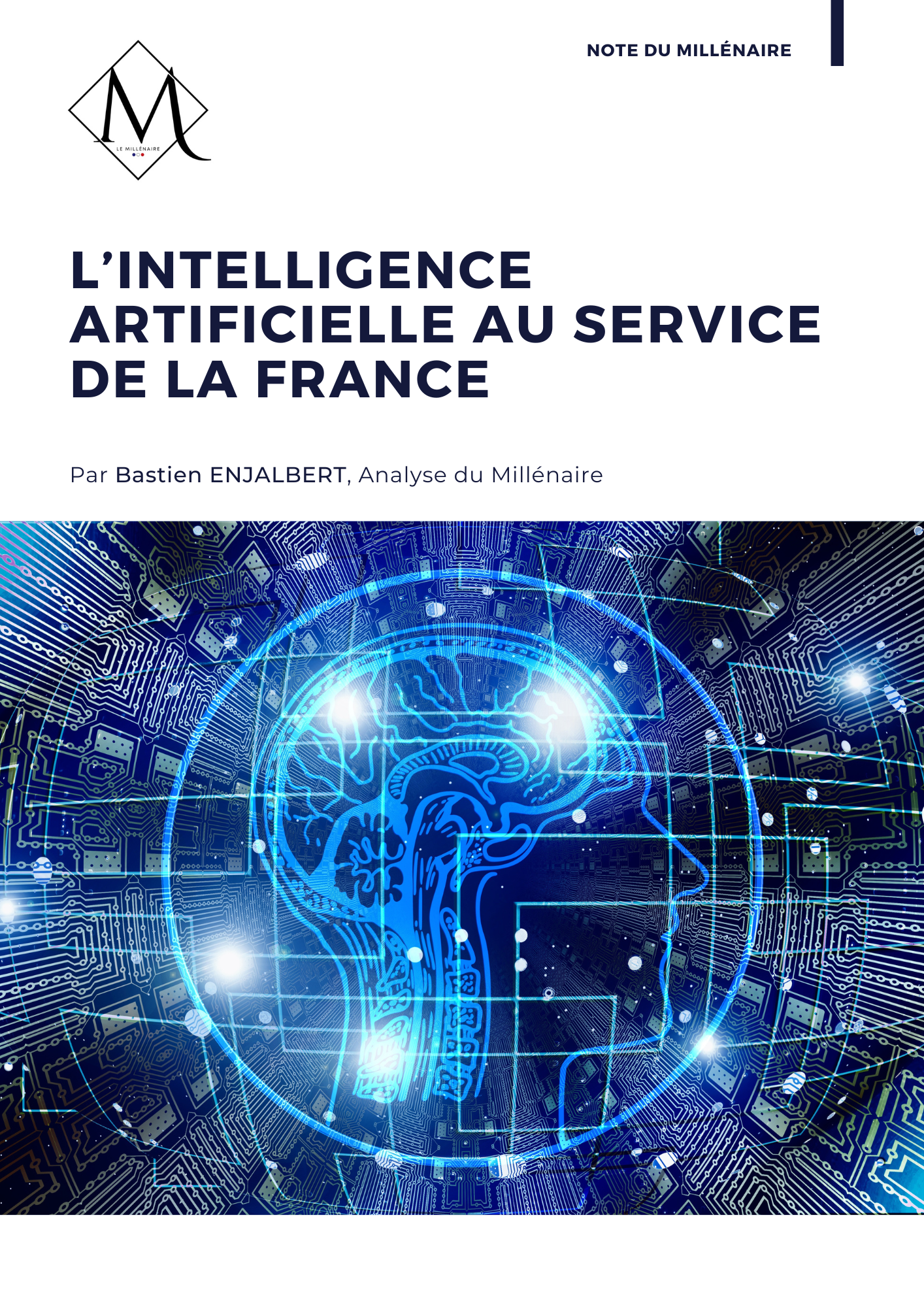 Couverture de la note : L'intelligence artificielle au service de la France