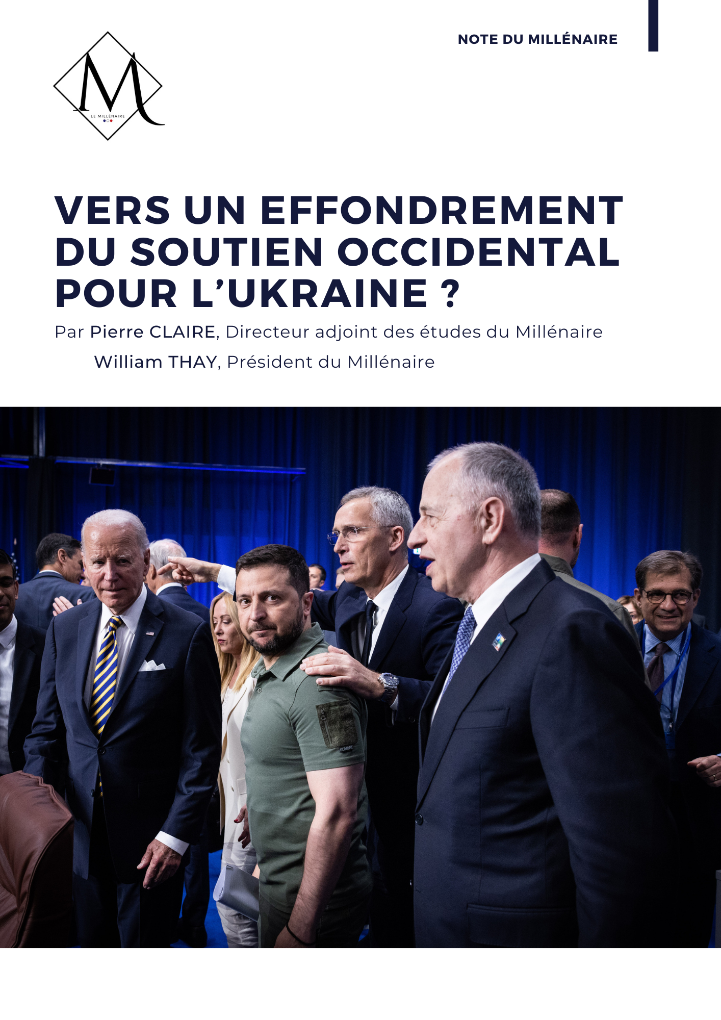 Couverture de la note : Vers un effondrement du soutien occidental pour l'Ukraine ?