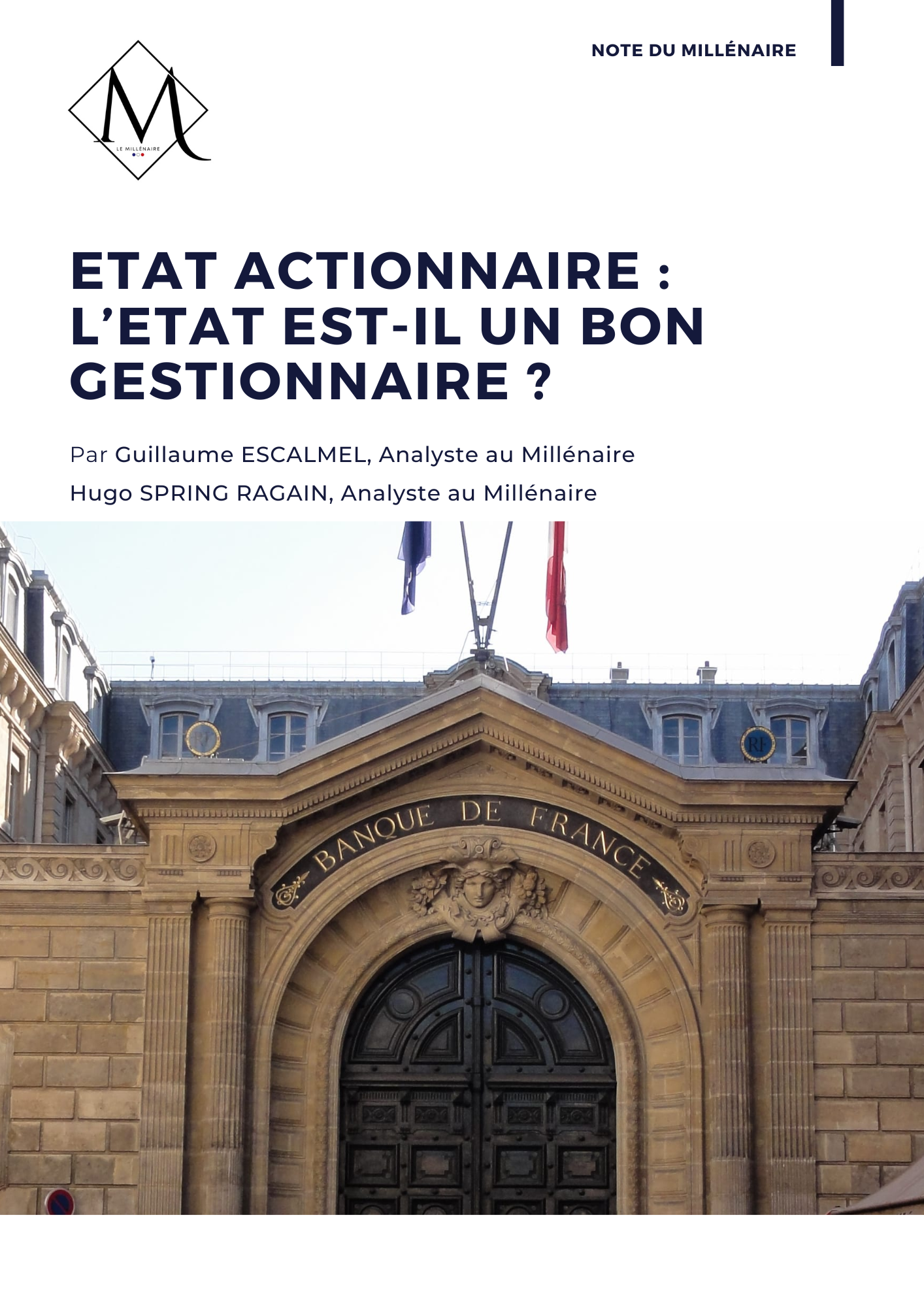 Couverture de la note : Etat actionnaire&nbsp;: l’Etat est-il un bon gestionnaire&nbsp;?