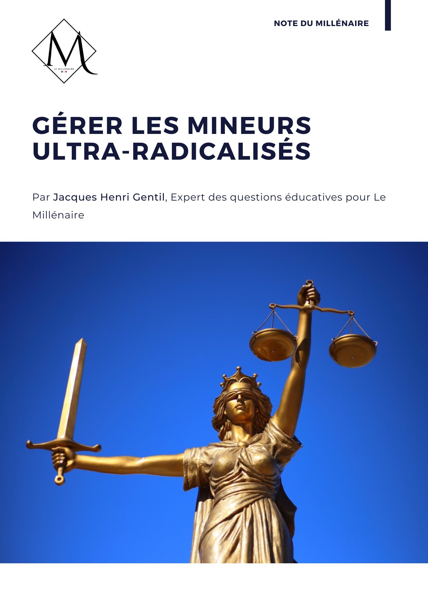 Couverture de la note : Gérer les mineurs ultra-radicalisés