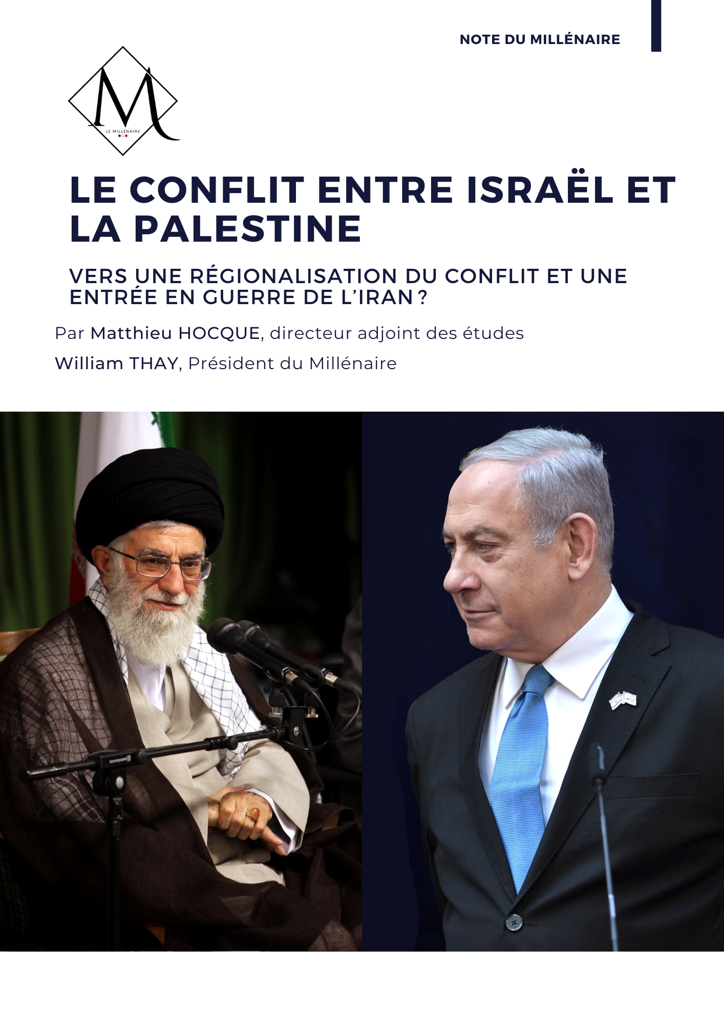Couverture de la note : Israël contre Palestine : vers une régionalisation du conflit avec l'entrée en guerre de l'Iran ?
