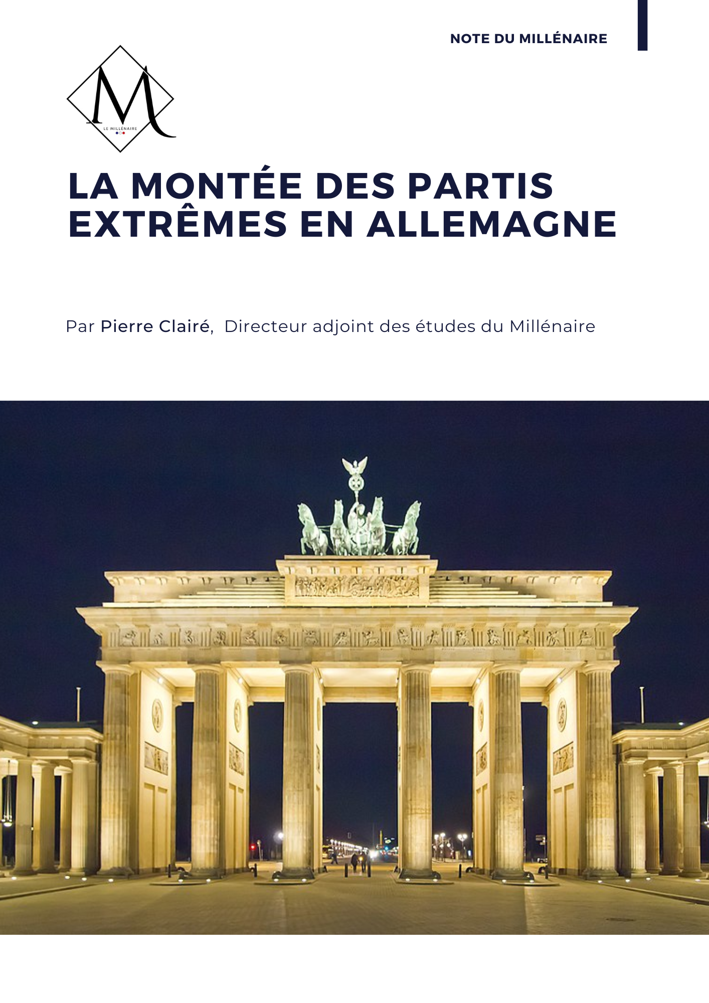 Couverture de la note : La montée des partis extrêmes en Allemagne