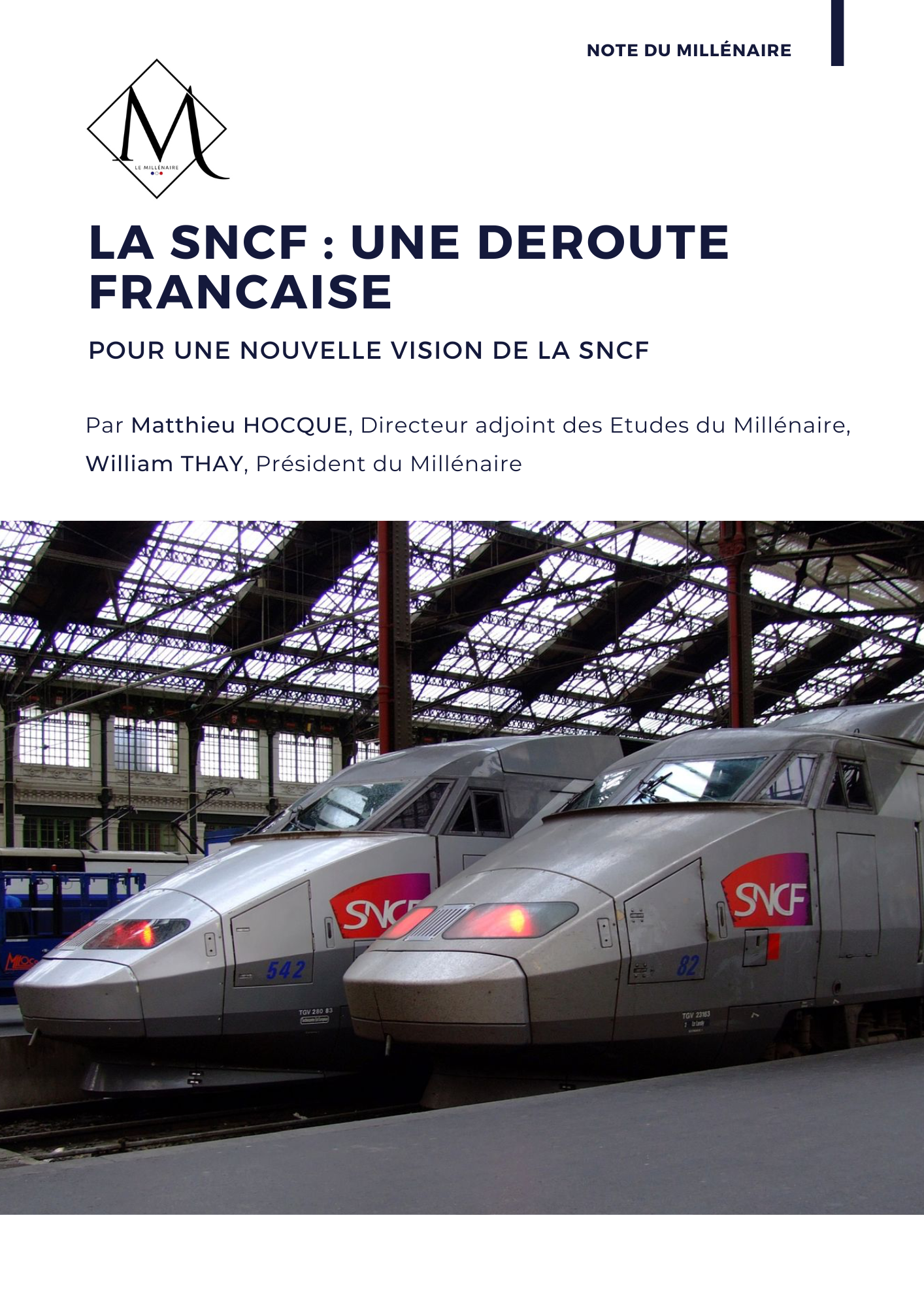 Couverture de la note : SNCF : une déroute française