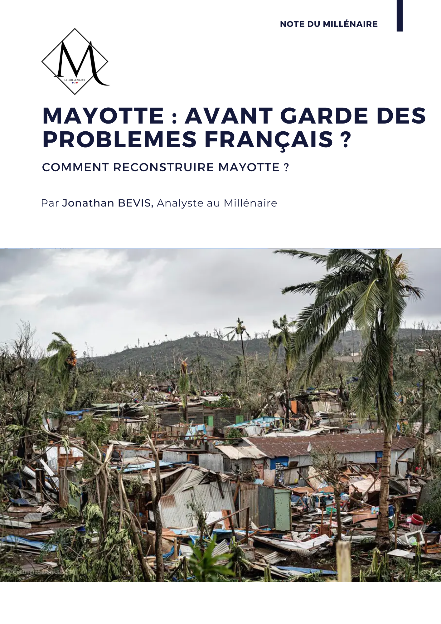 Couverture de la note : Mayotte : avant-garde des problèmes français ?