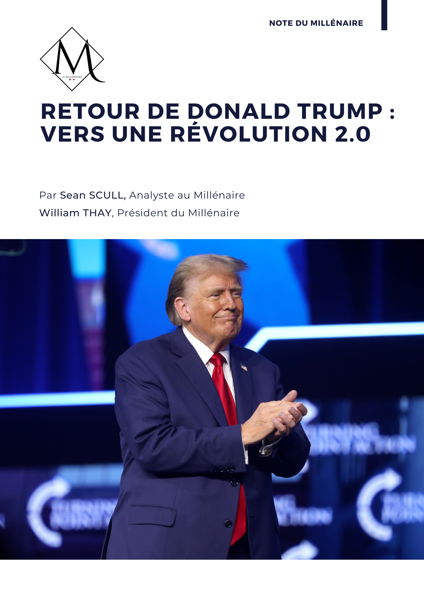 Couverture de la note : Le retour de Donald Trump : vers une révolution 2.0