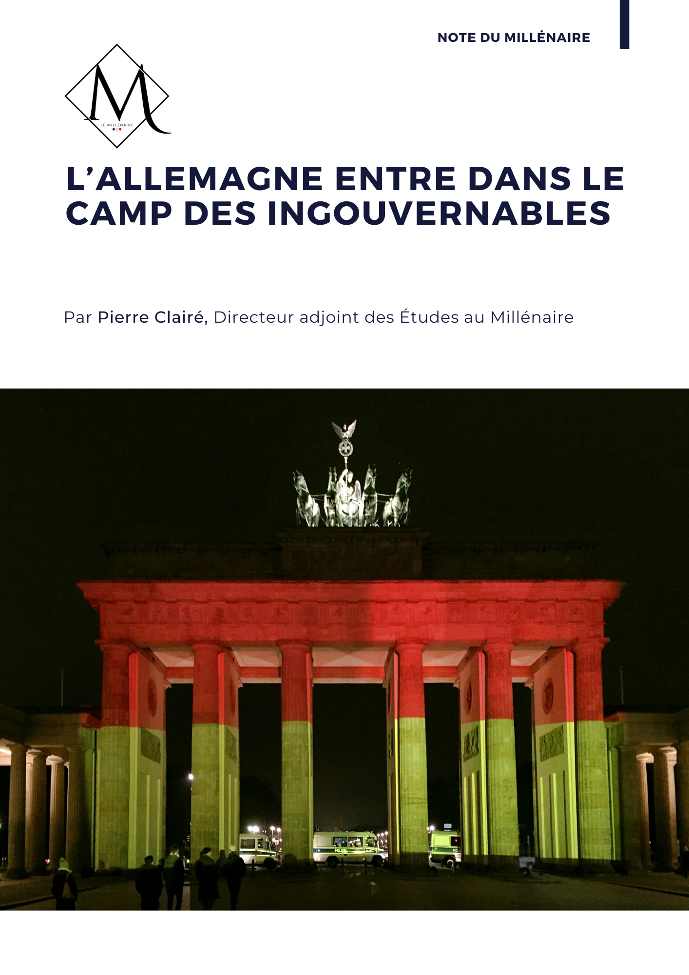 Couverture de l’étude