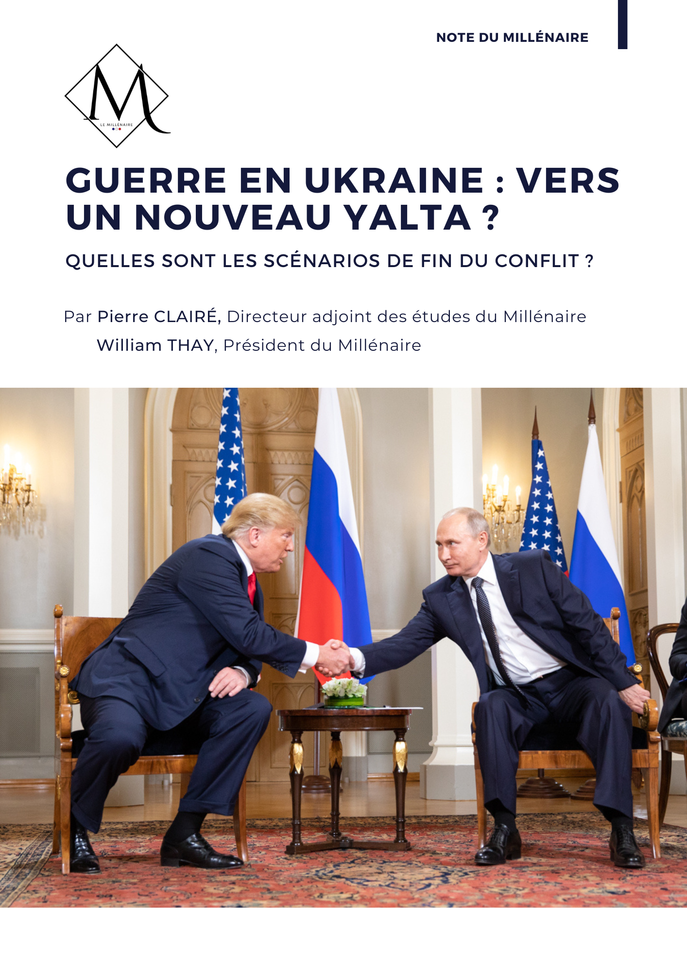Couverture de la note : Guerre en Ukraine : vers un nouveau Yalta ?