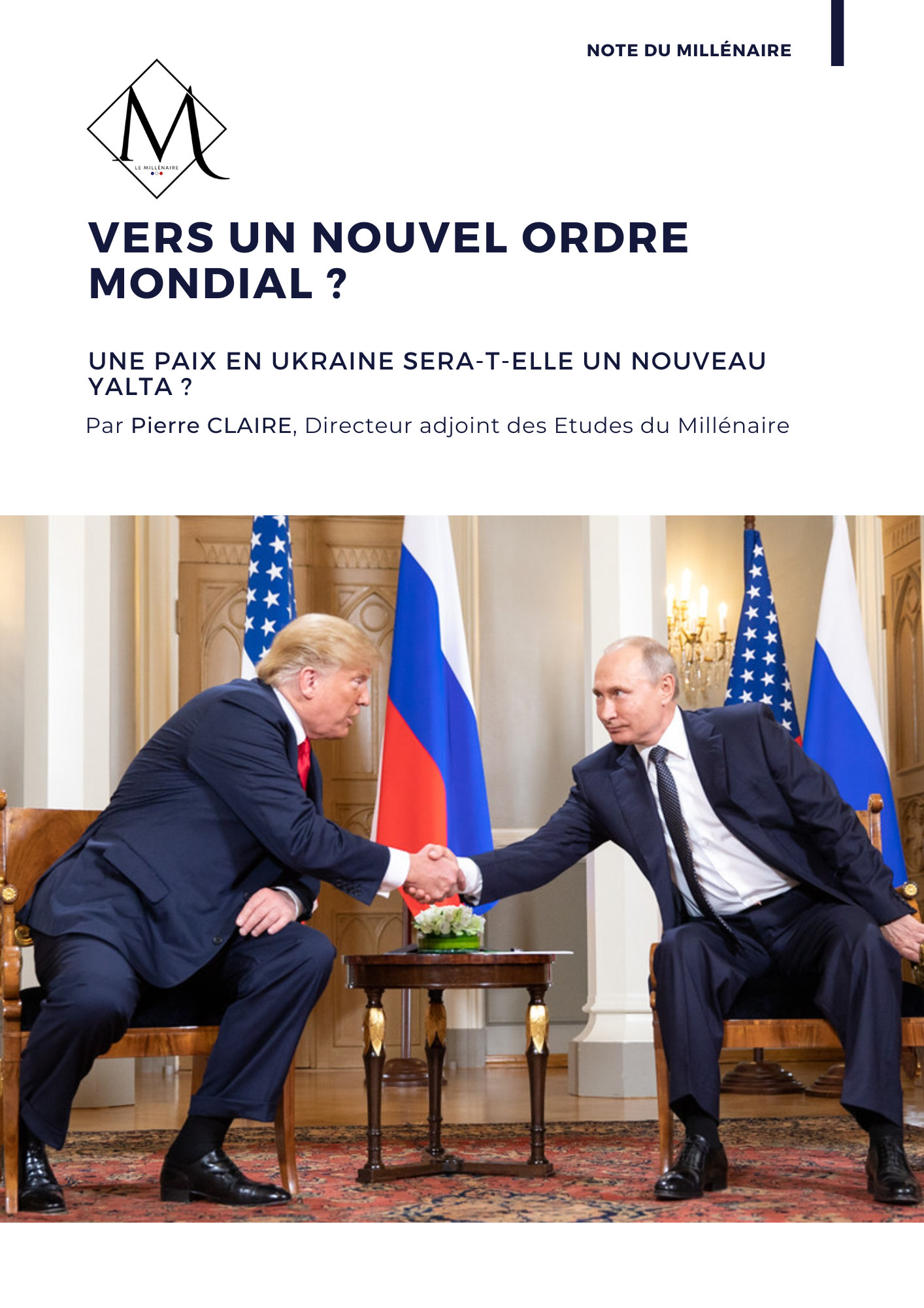 Couverture de la note : Vers un nouvel ordre mondial ?