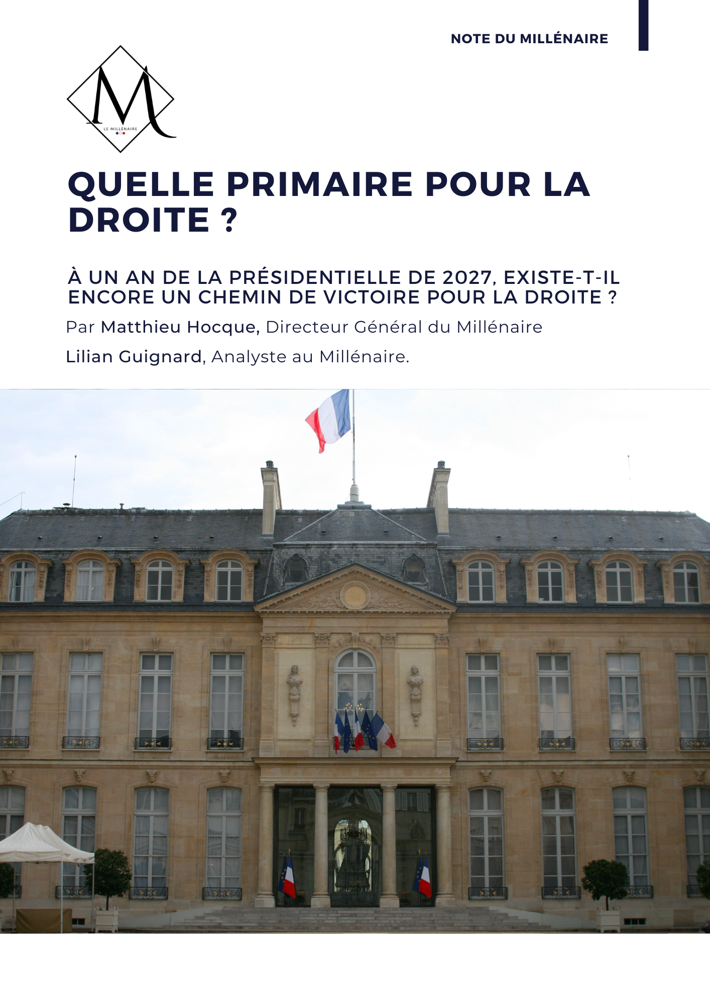 Couverture de la note : Quelle primaire pour la droite pour 2027 ?