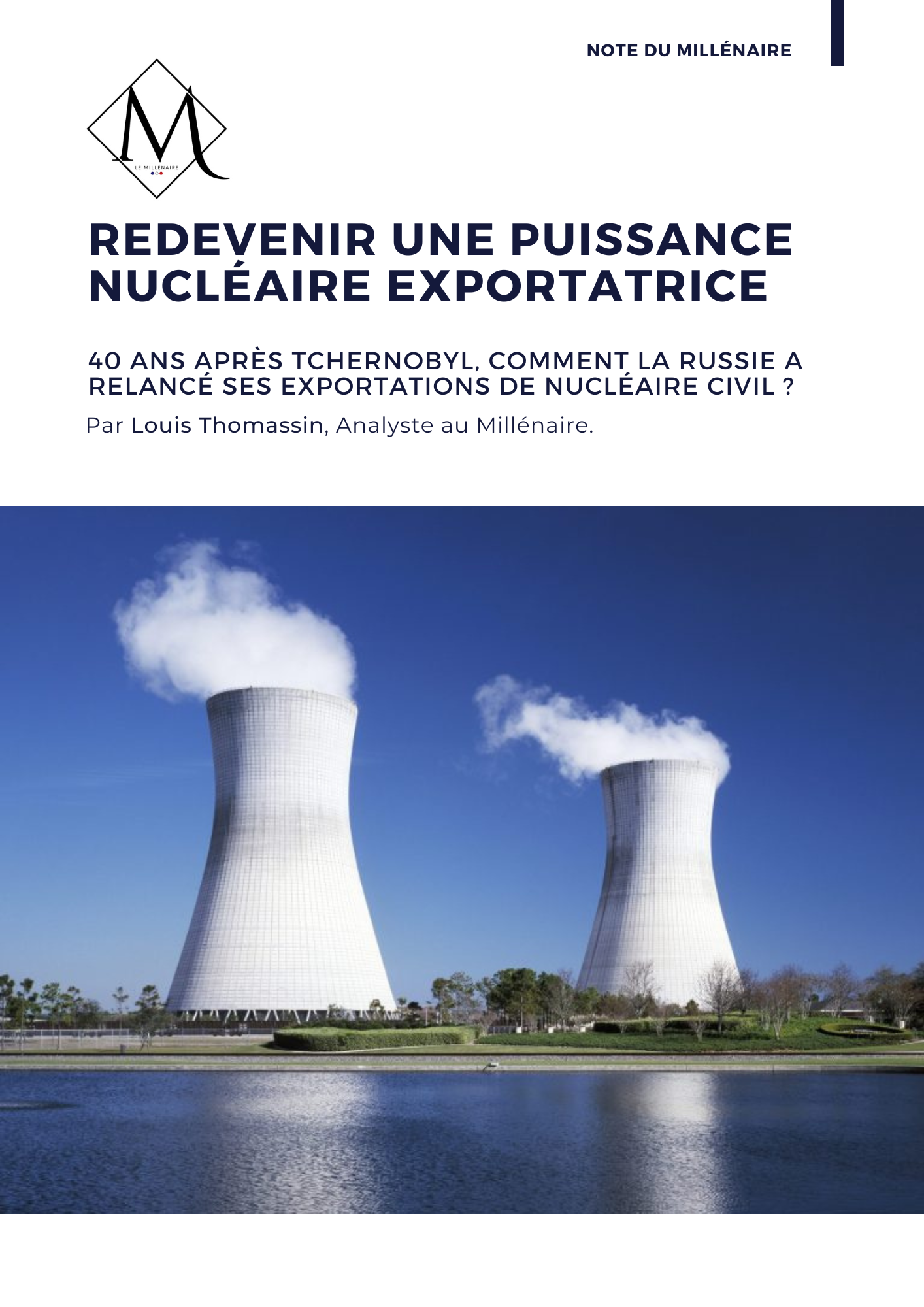 Couverture de la note : Redevenir une puissance nucléaire exportatrice