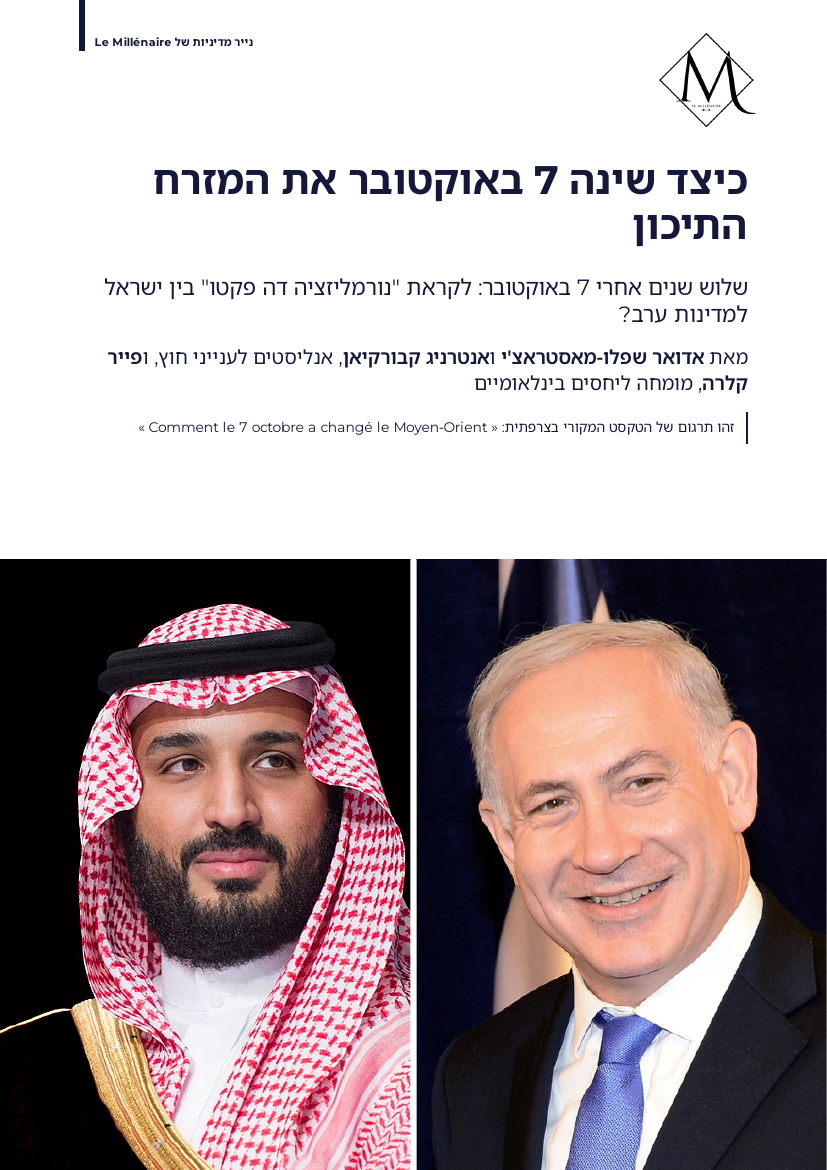 שער הנייר: כיצד שינה 7 באוקטובר את המזרח התיכון